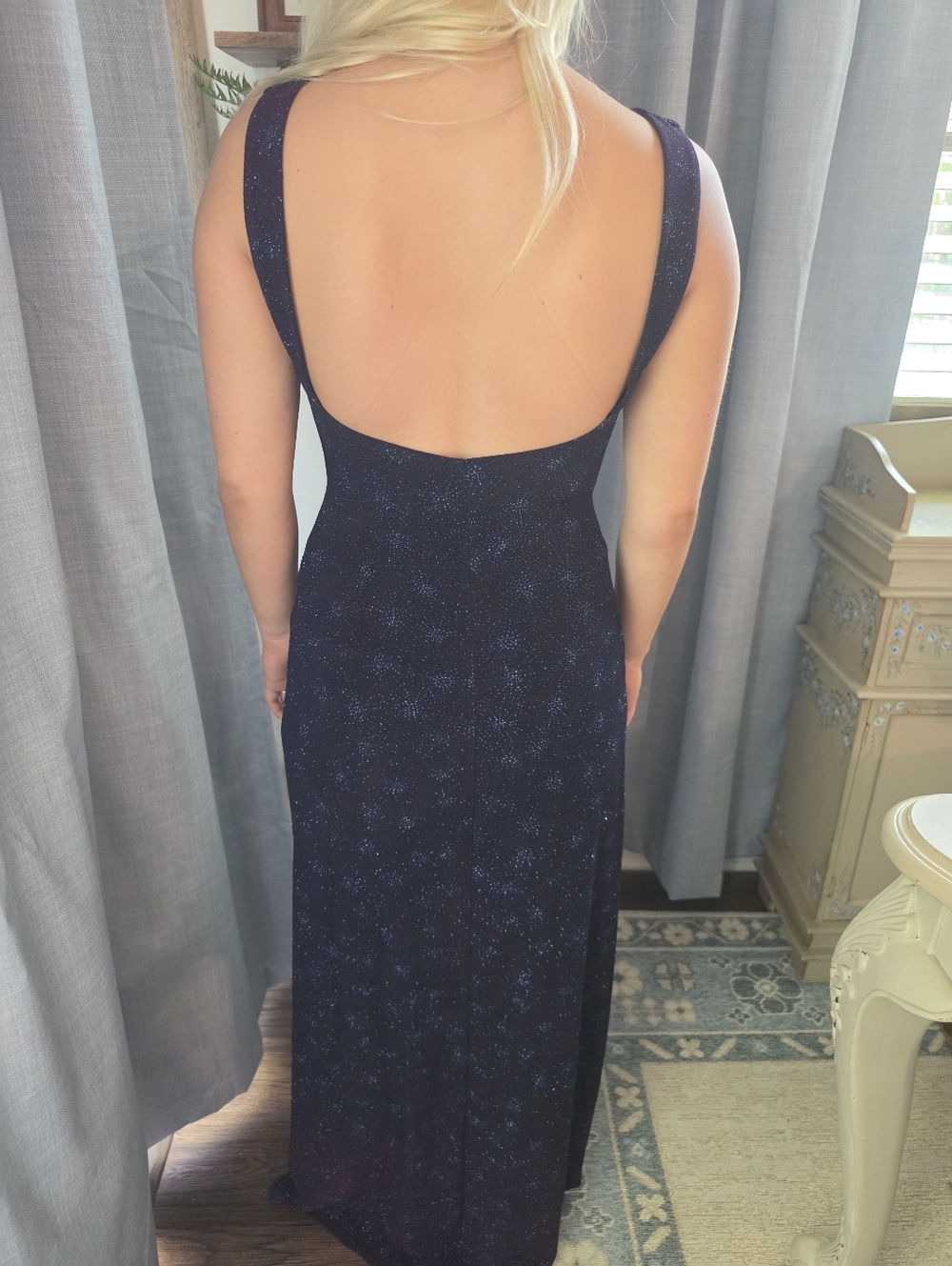 Vintage Ronnie Nicole Sparkle Star Formal Dress - Picture 3 of 8